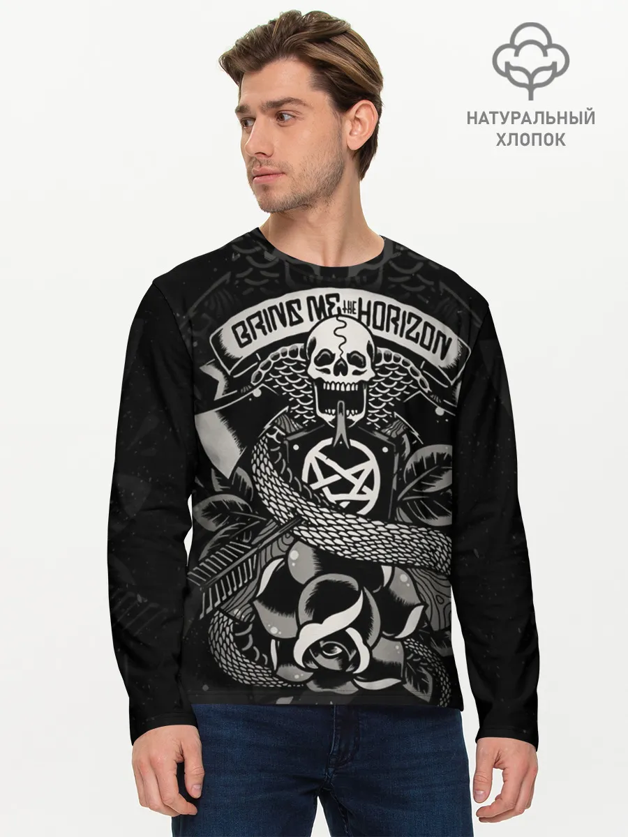 Мужской лонгслив базовый / Bring Me the Horizon