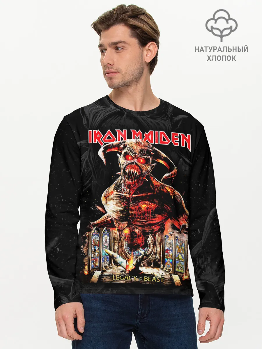 Мужской лонгслив базовый / Iron Maiden