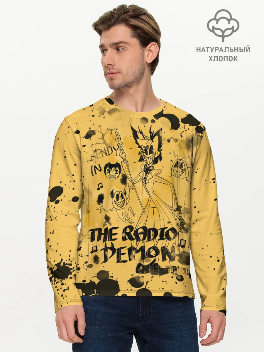 Мужской лонгслив базовый / Hazbin Hotel
