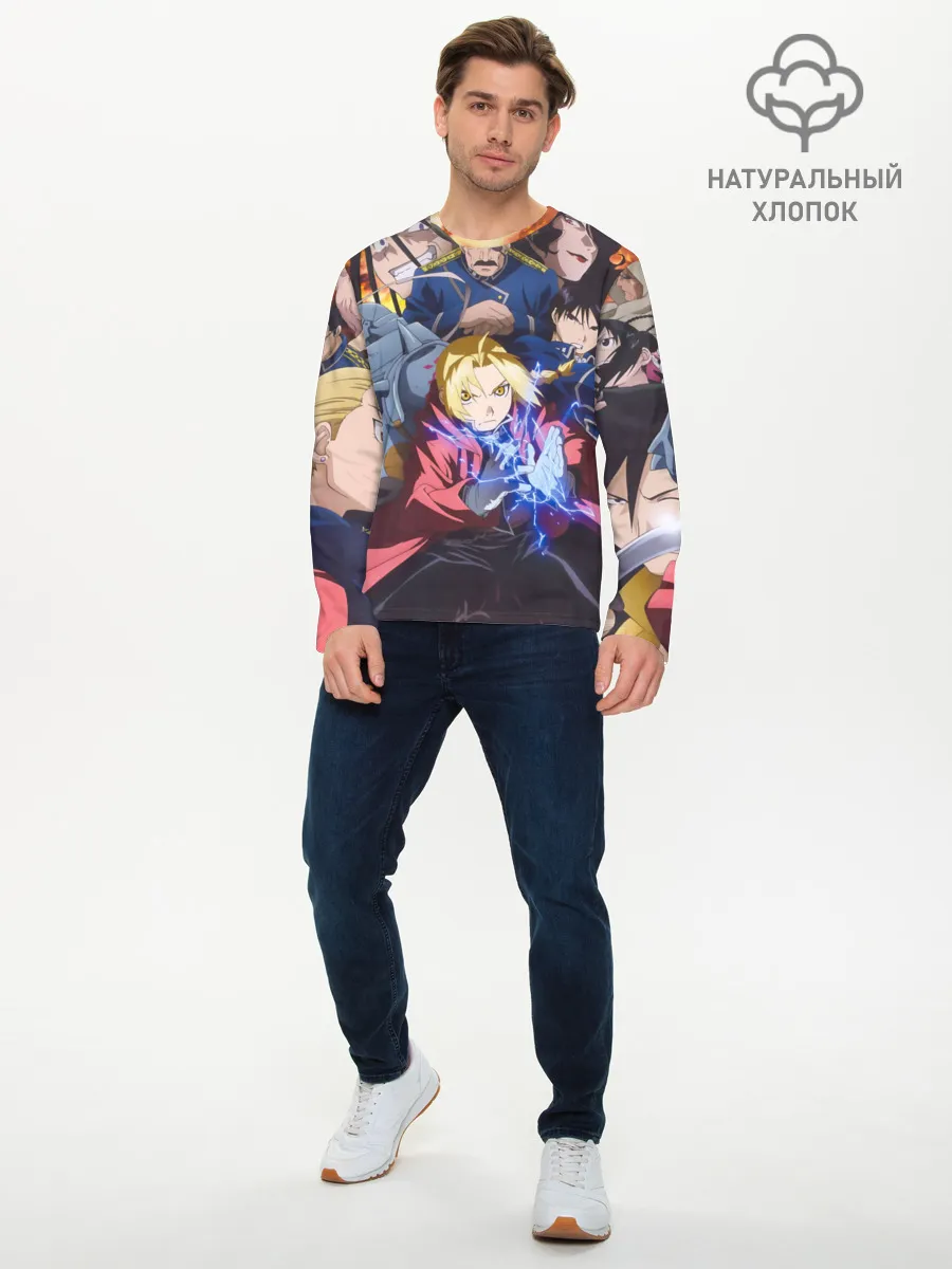 Мужской лонгслив базовый / Fullmetal Alchemist Brotherhood