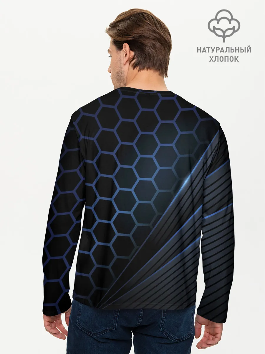 Мужской лонгслив базовый / Tesla