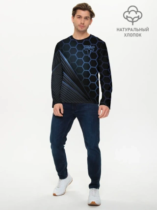 Мужской лонгслив базовый / Tesla