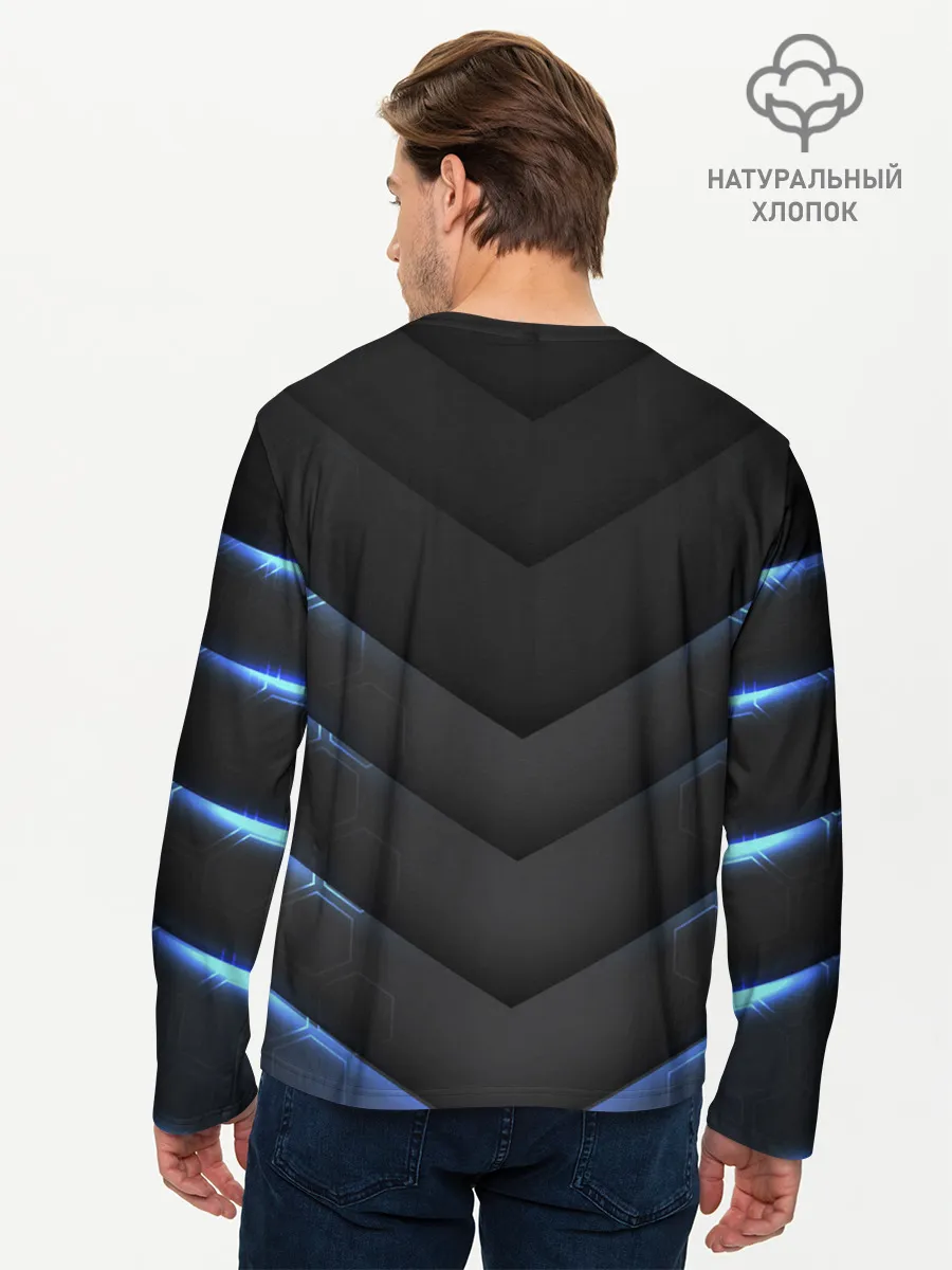 Мужской лонгслив базовый / Tesla