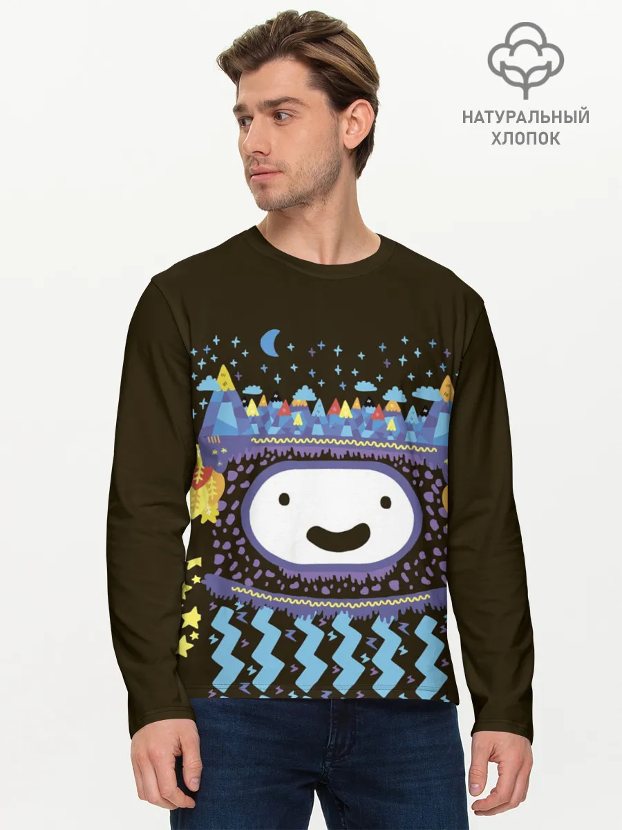 Мужской лонгслив базовый / Время приключений Snow