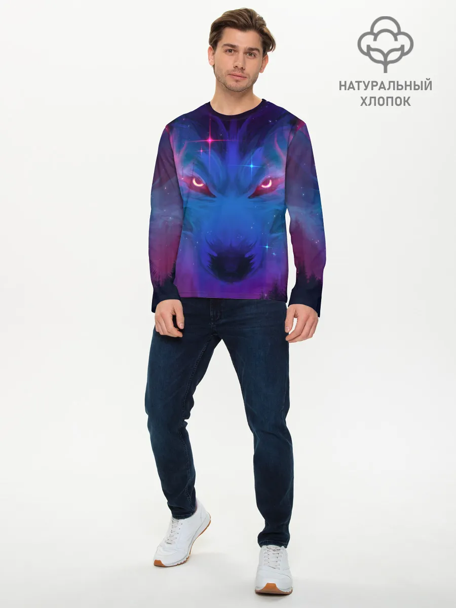 Мужской лонгслив базовый / Звездный волк