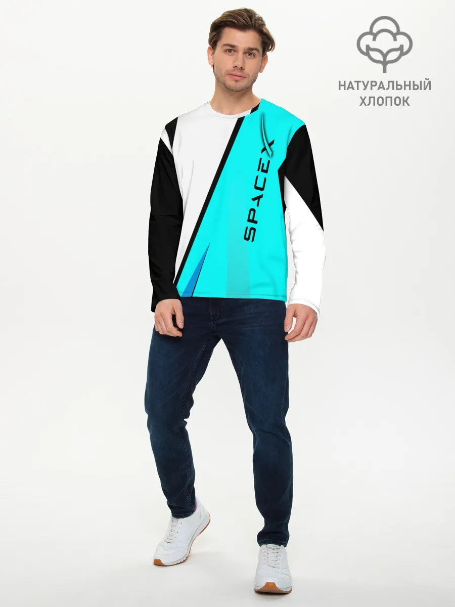 Мужской лонгслив базовый / SpaceX