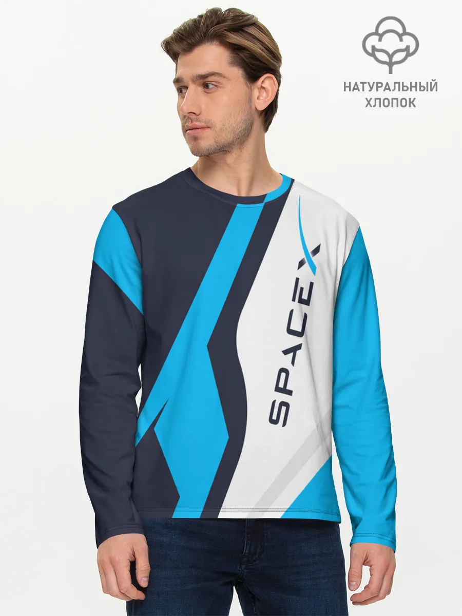Мужской лонгслив базовый / SpaceX