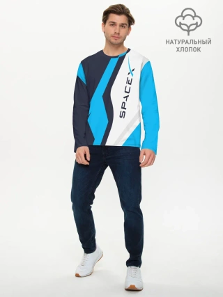 Мужской лонгслив базовый / SpaceX