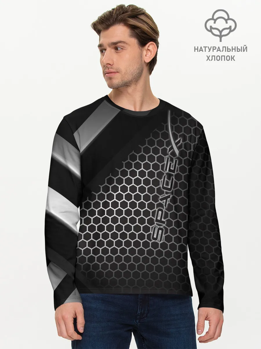 Мужской лонгслив базовый / SpaceX