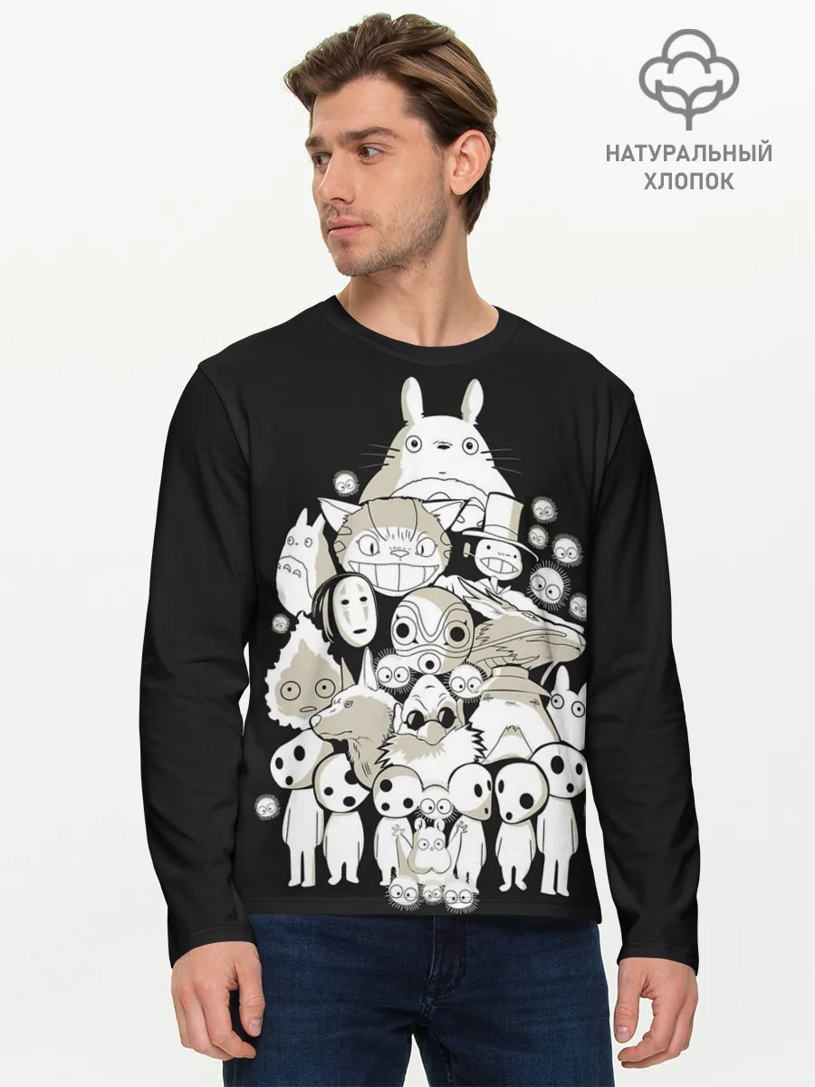 Мужской лонгслив базовый / Totoro