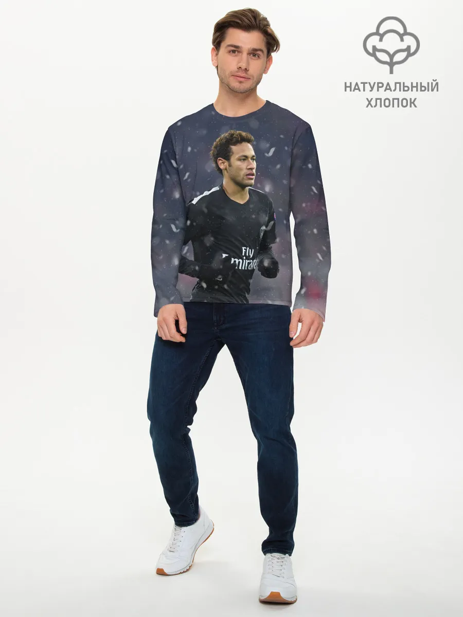 Мужской лонгслив базовый / Неймар ПСЖ