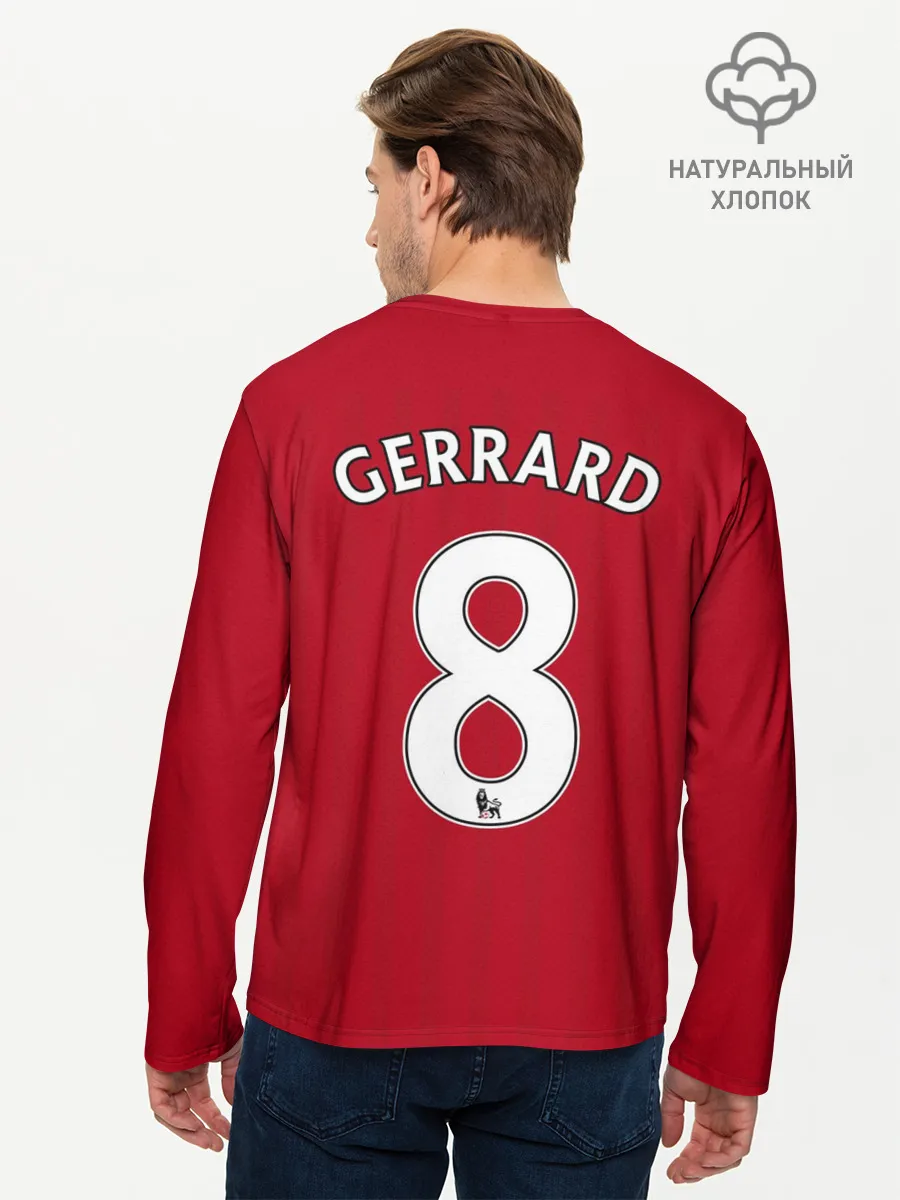 Мужской лонгслив базовый / Джеррард Ливерпуль ретро