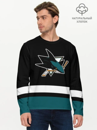 Мужской лонгслив базовый / Сан-Хосе Шаркс