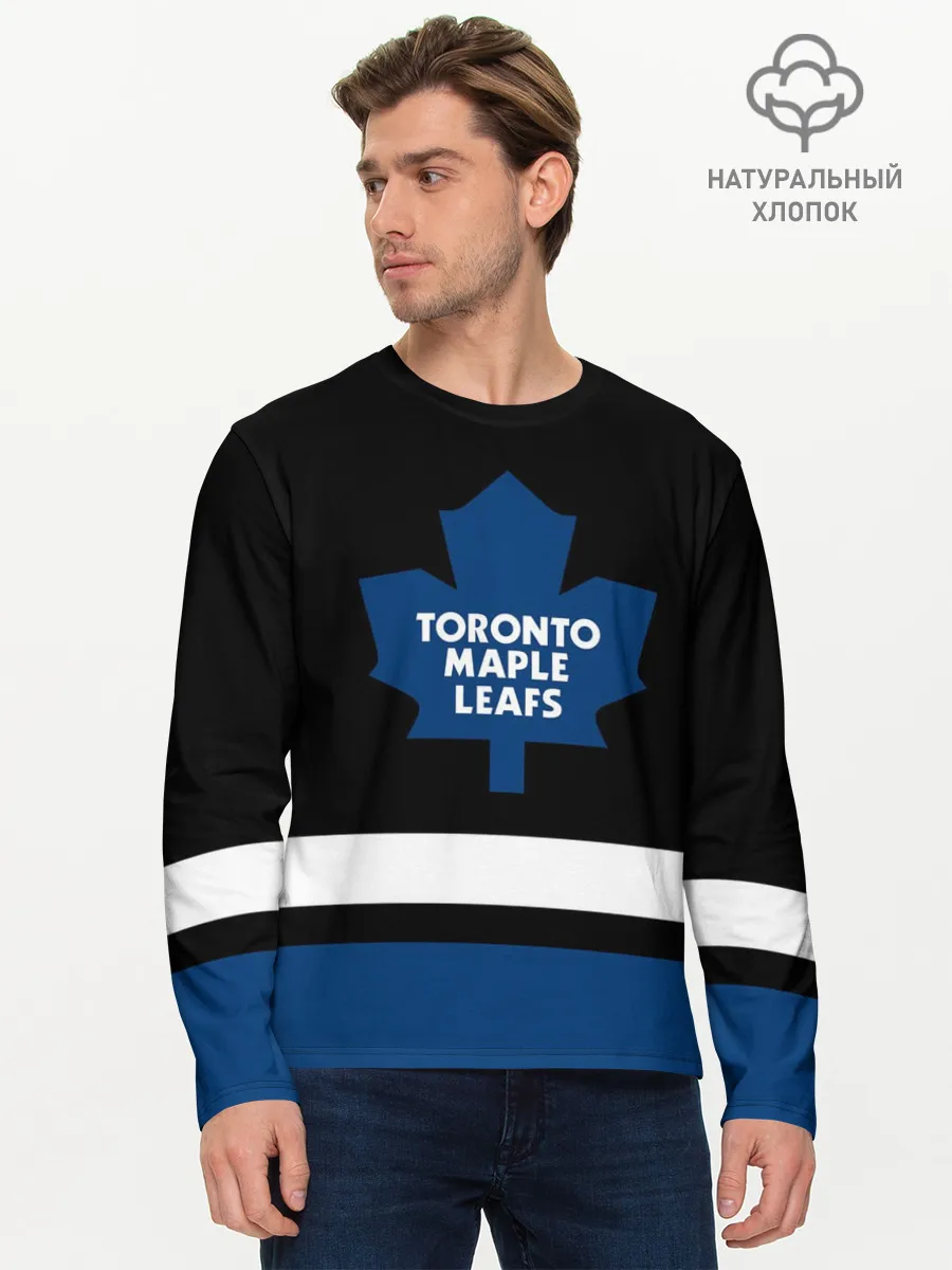 Мужской лонгслив базовый / Торонто Мейпл Лифс