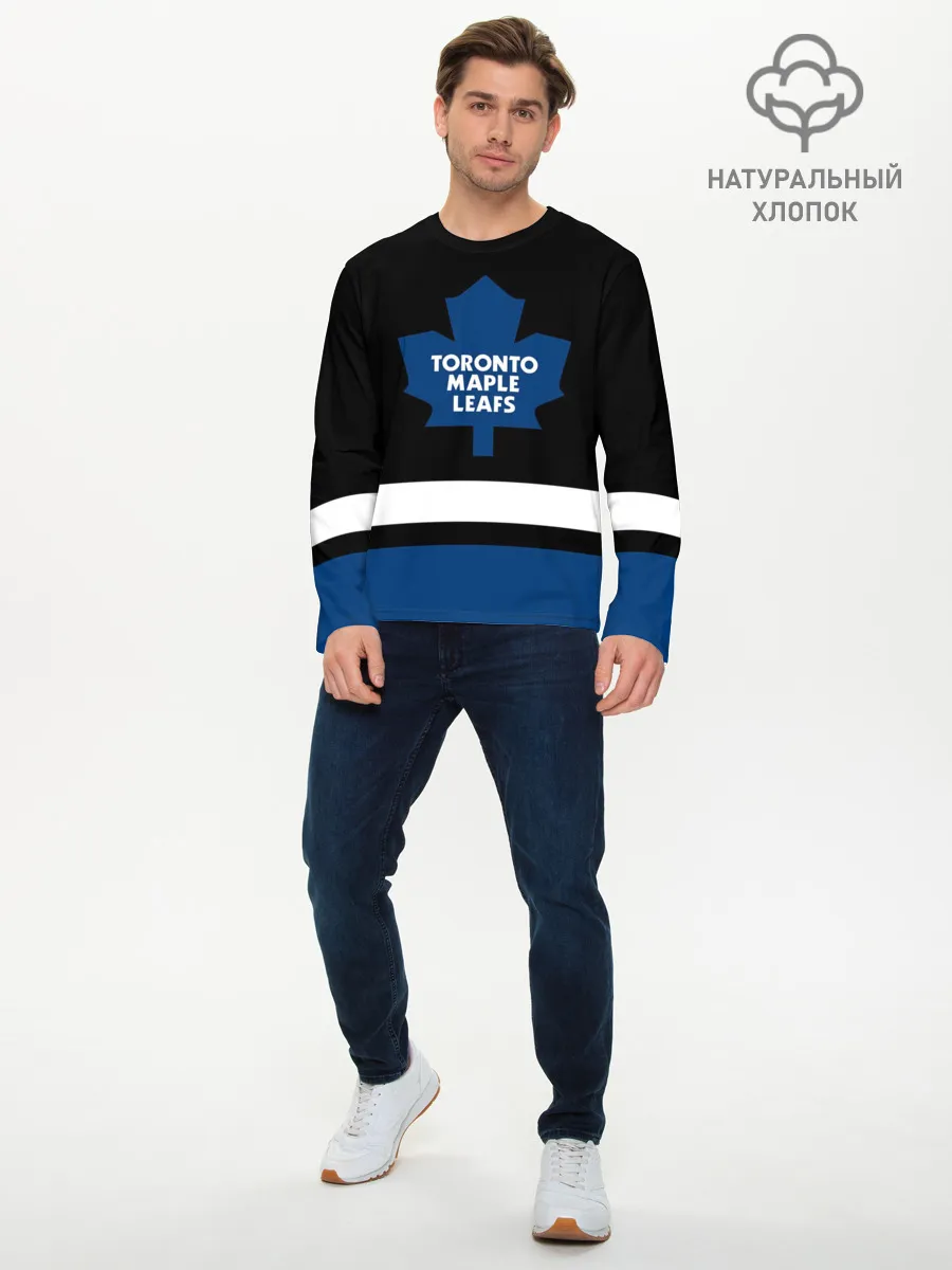 Мужской лонгслив базовый / Торонто Мейпл Лифс