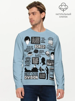 Мужской лонгслив базовый / Sherlock