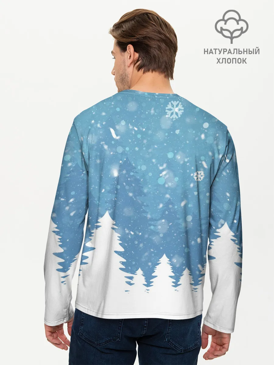 Мужской лонгслив базовый / Новогодний Fortnite