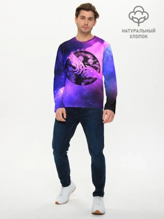 Мужской лонгслив базовый / космос