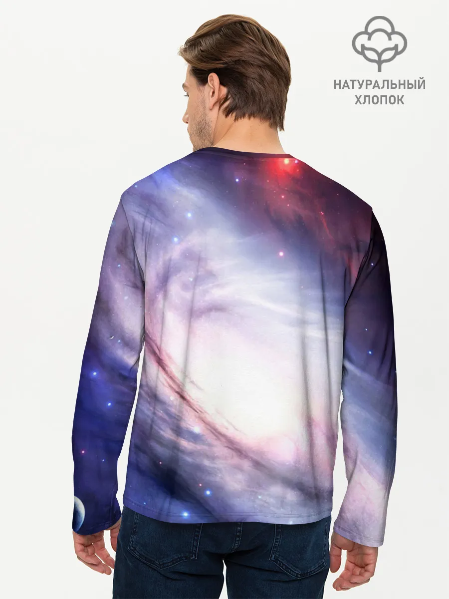 Мужской лонгслив базовый / космос