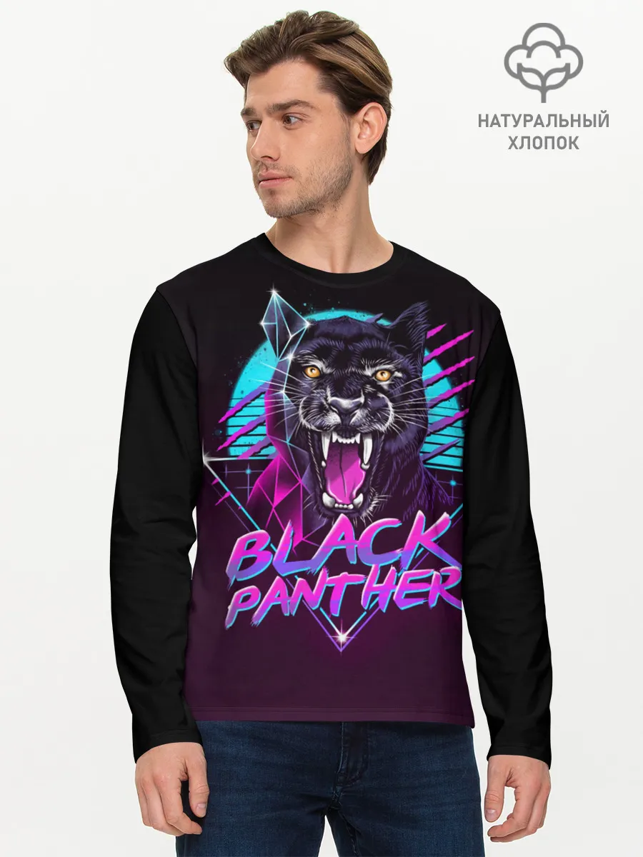 Мужской лонгслив базовый / неон