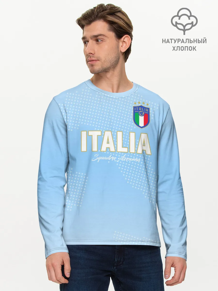 Мужской лонгслив базовый / Сборная Италии