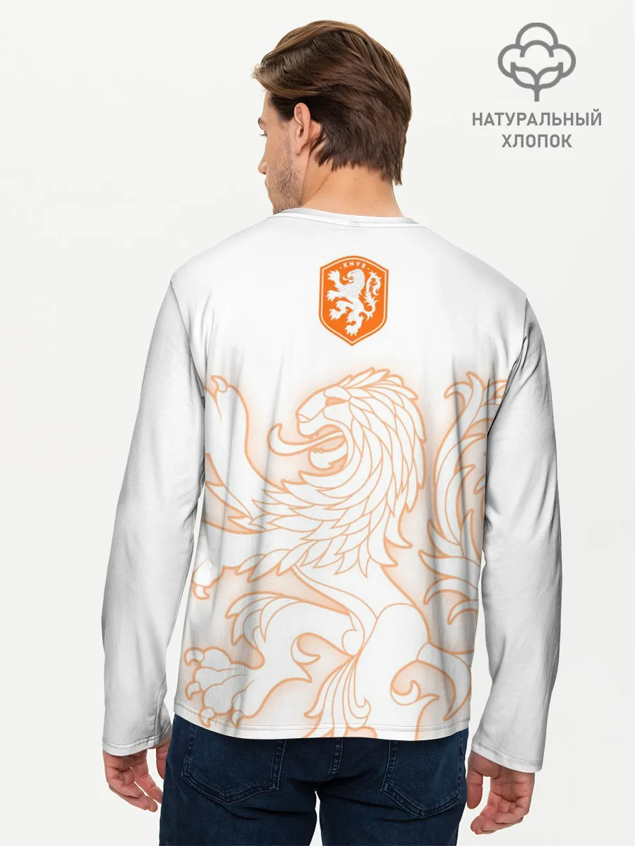 Мужской лонгслив базовый / Сборная Голландии