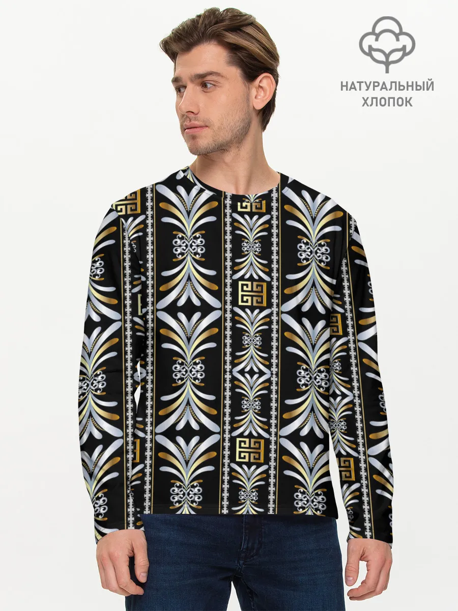 Мужской лонгслив базовый / silver