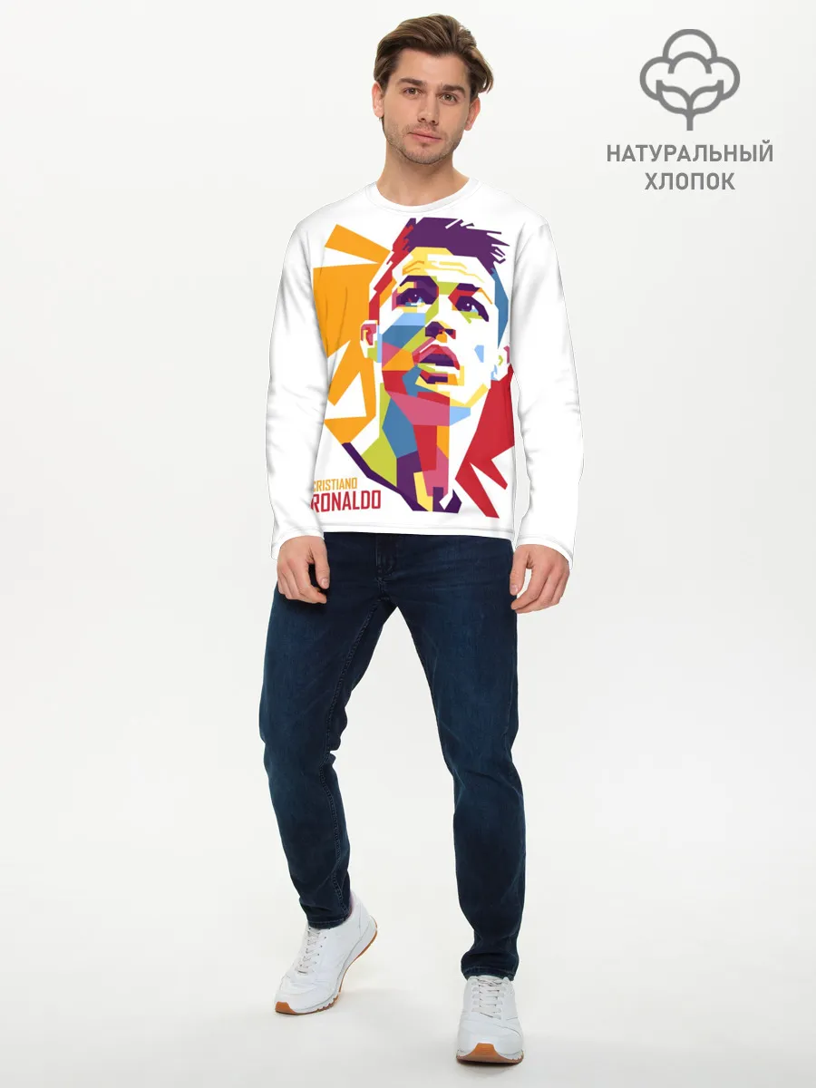 Мужской лонгслив базовый / Криштиану Роналду