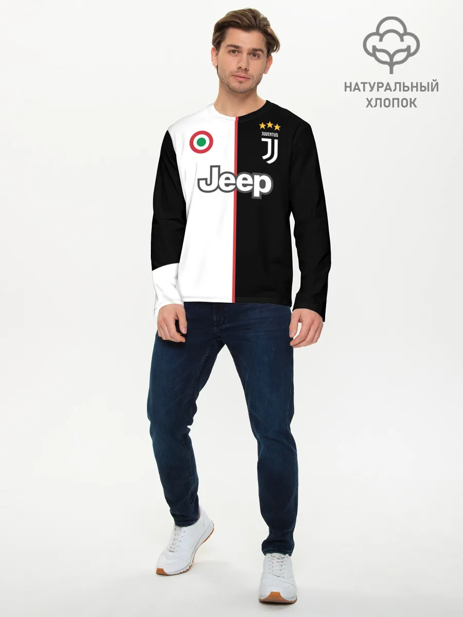 Мужской лонгслив базовый / Ronaldo Juventus Home 19/20