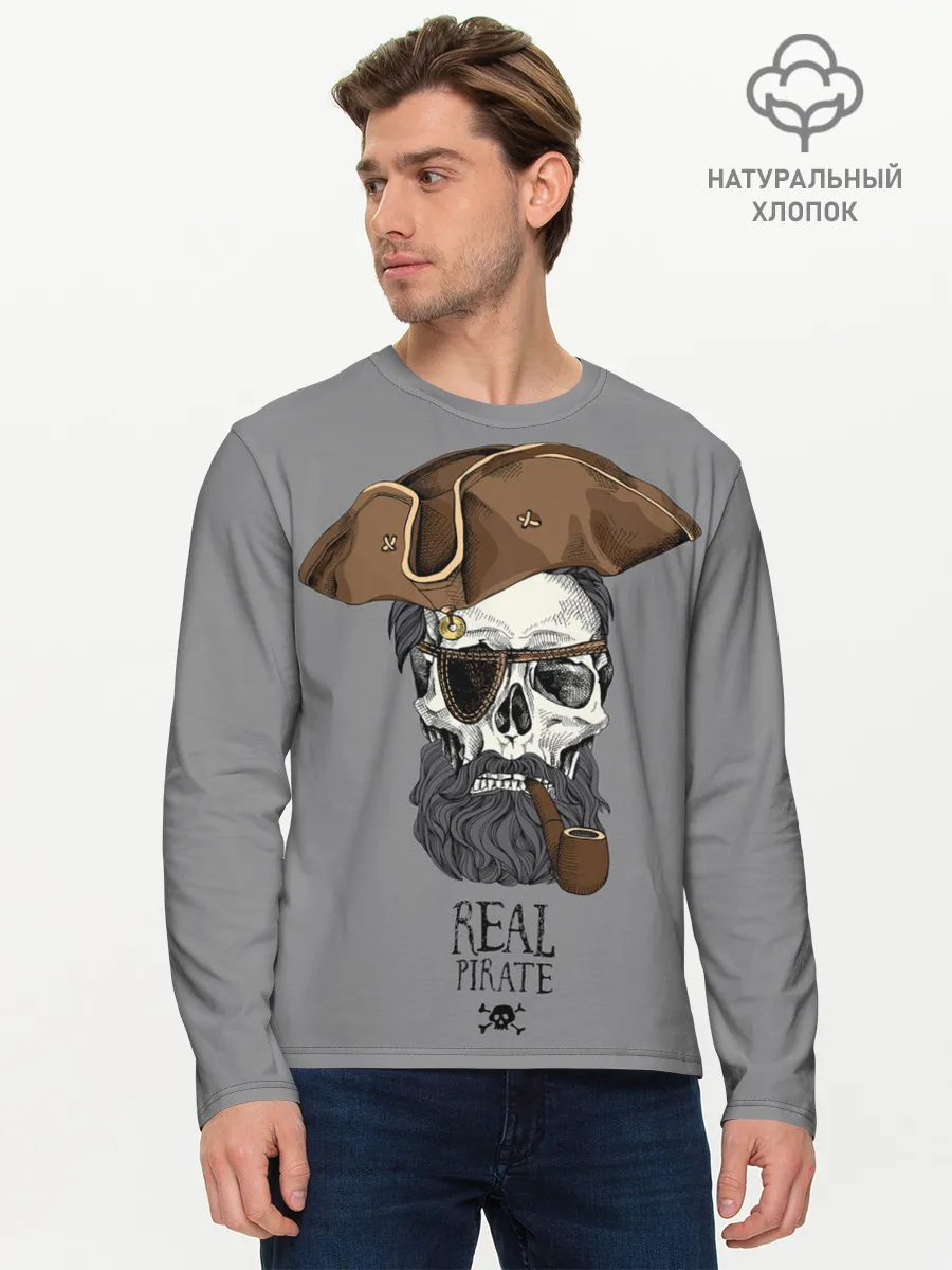 Мужской лонгслив базовый / Real pirate