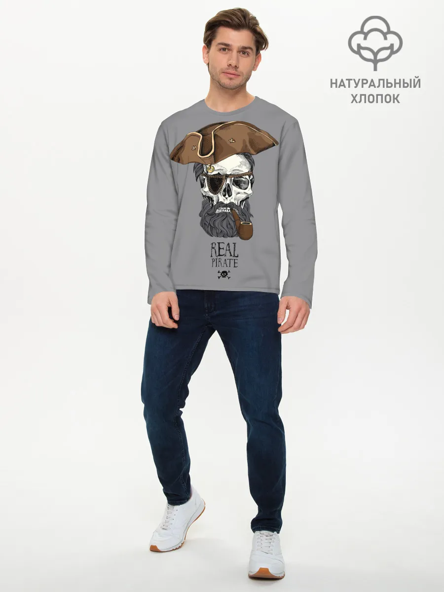 Мужской лонгслив базовый / Real pirate