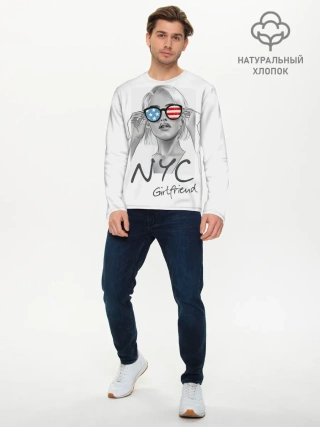 Мужской лонгслив базовый / NYC girlfriend