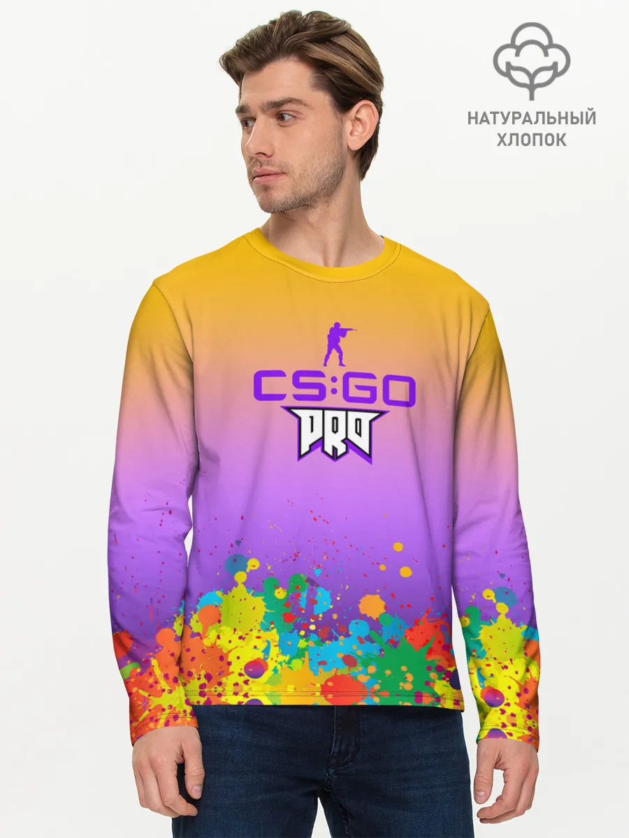 Мужской лонгслив базовый / pro100