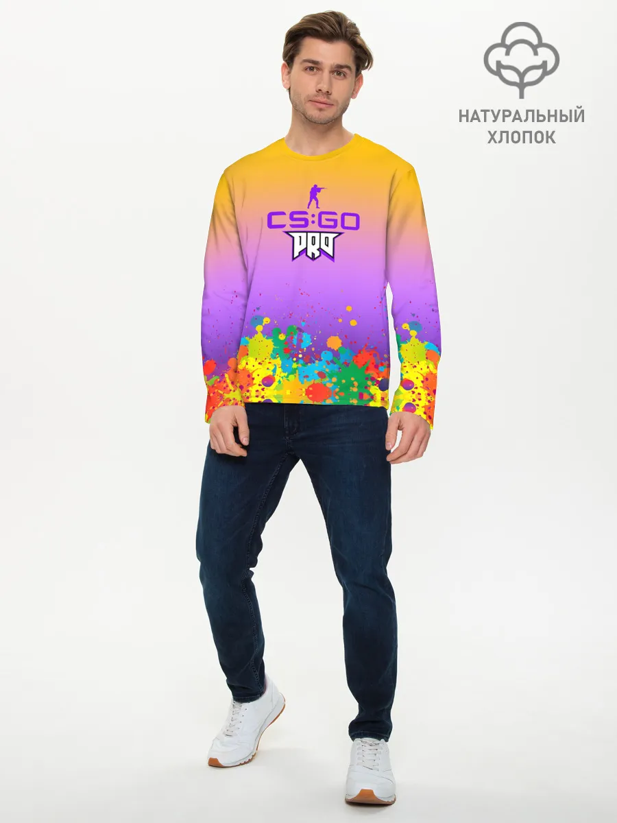 Мужской лонгслив базовый / pro100