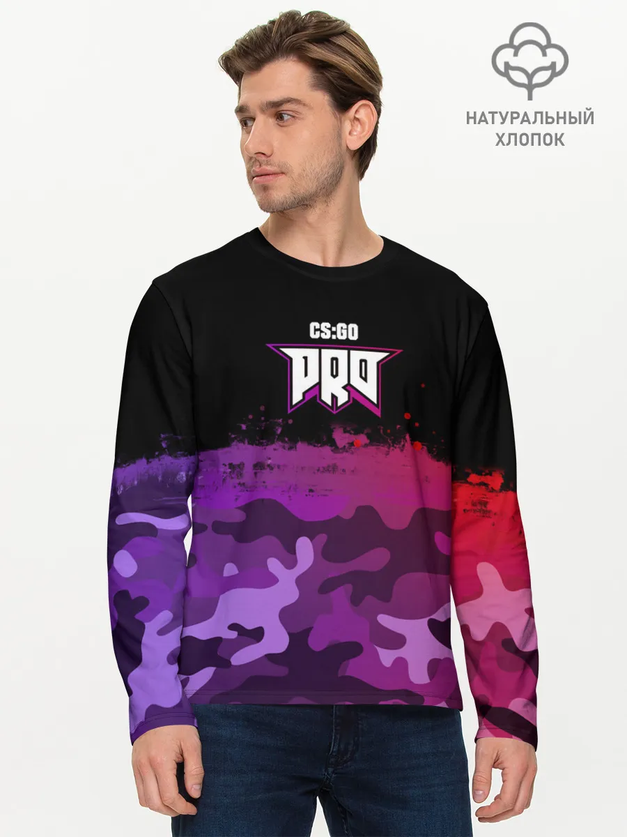 Мужской лонгслив базовый / pro100