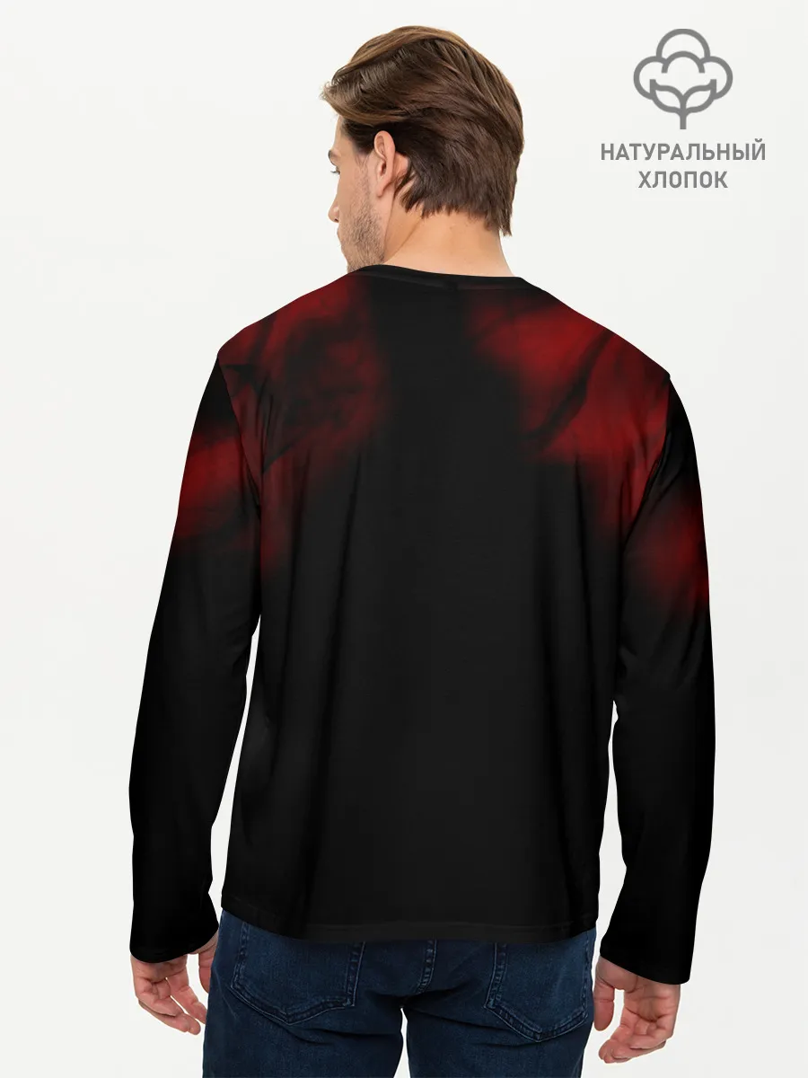 Мужской лонгслив базовый / Красное солнце Ванпанчмен