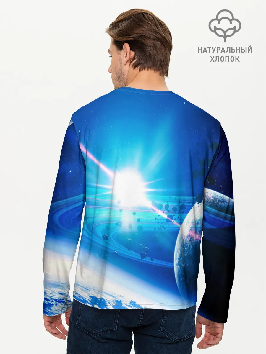 Мужской лонгслив базовый / Космос