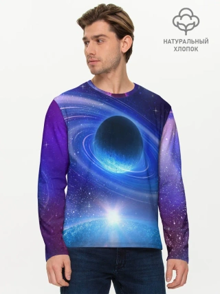 Мужской лонгслив базовый / Космос