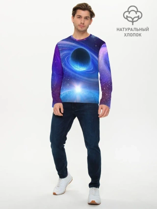 Мужской лонгслив базовый / Космос