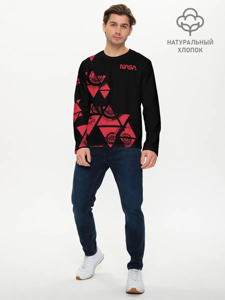 Мужской лонгслив базовый / NASA