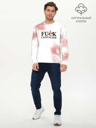 Мужской лонгслив базовый / Не люблю капитализм