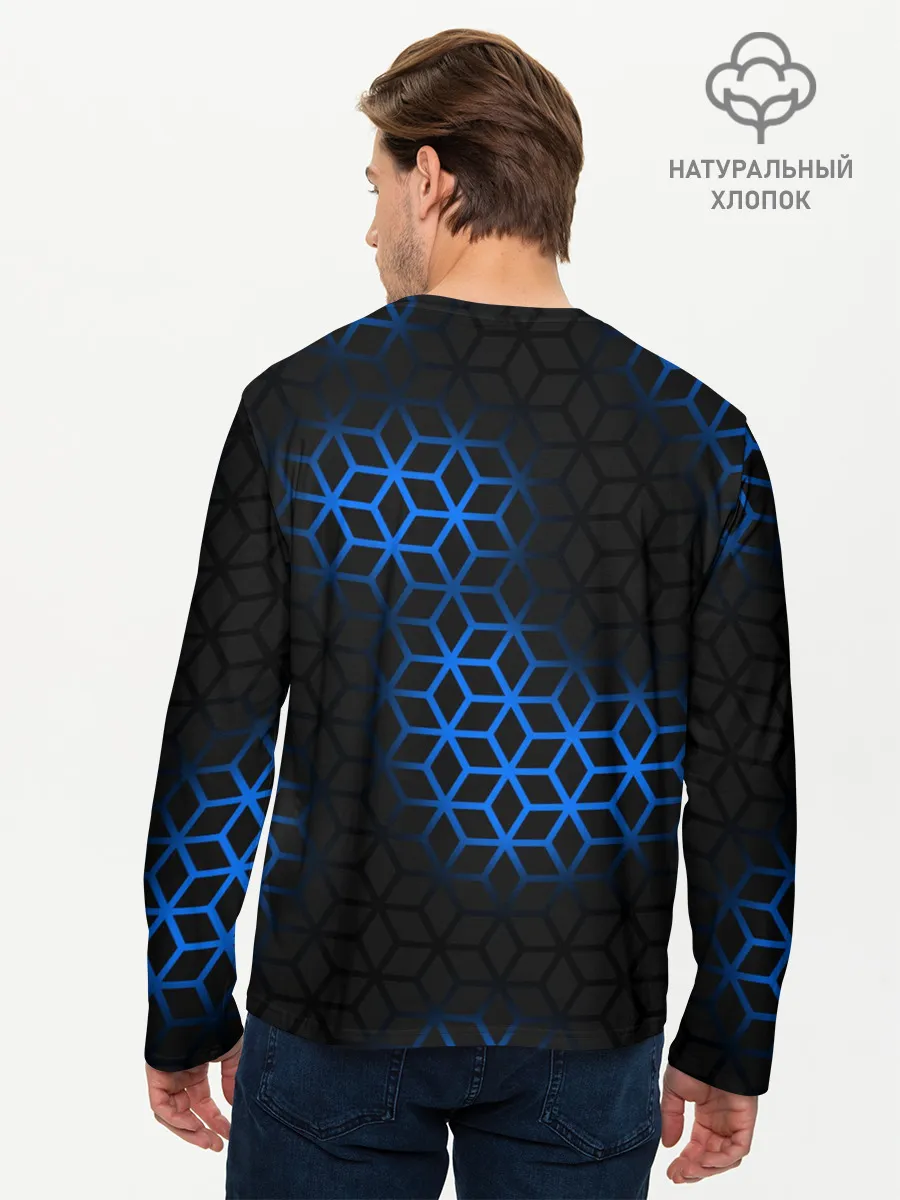 Мужской лонгслив базовый / СТАЛЬНАЯ БРОНЯ РОМБАМИ