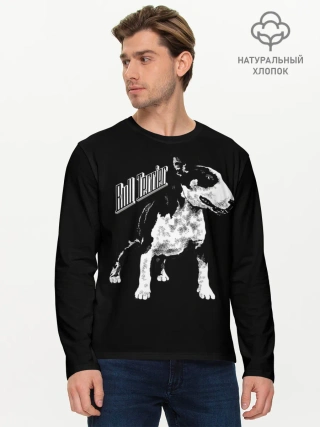 Мужской лонгслив базовый / Бультерьер