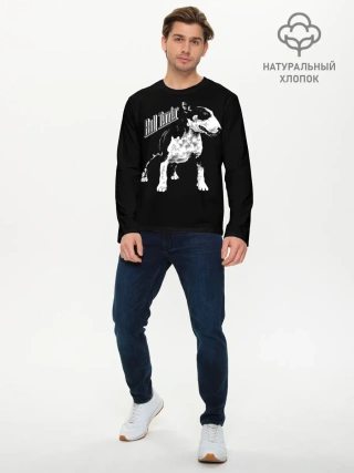 Мужской лонгслив базовый / Бультерьер