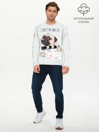 Мужской лонгслив базовый / I direct my own life