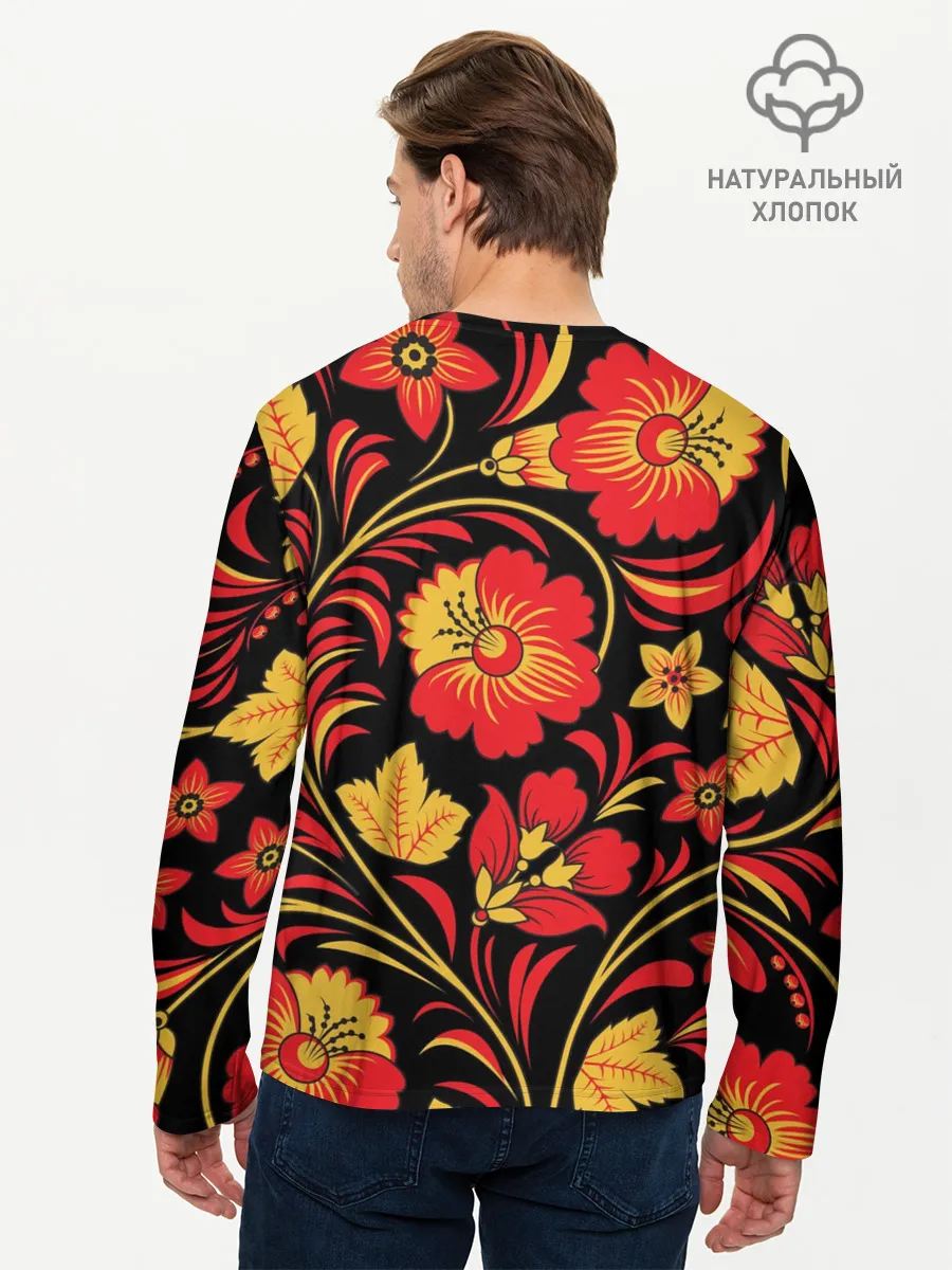 Мужской лонгслив базовый / Хохлома