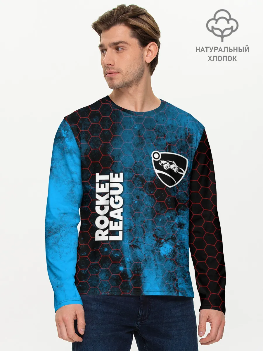 Мужской лонгслив базовый / ROCKET LEAGUE