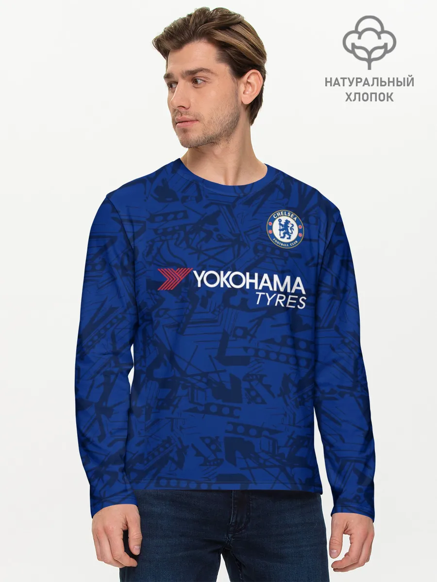 Мужской лонгслив базовый / Chelsea home 19-20