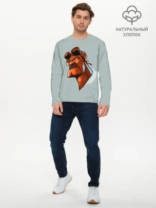 Мужской лонгслив базовый / Hellbad