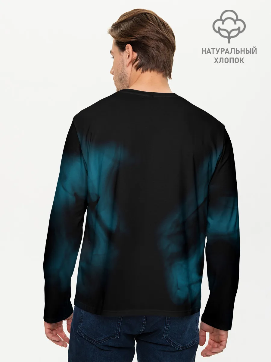 Мужской лонгслив базовый / Не волнуйся, будь Хэппи